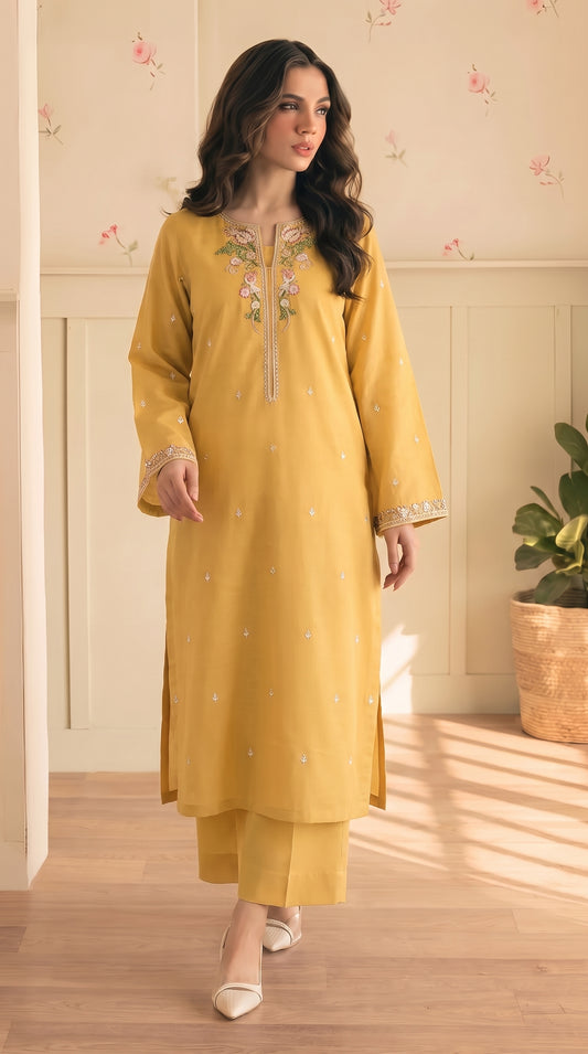 BUYEX - 2PCS EMBROIDERED UNSTITCHED LAWN SUIT #RWQ129