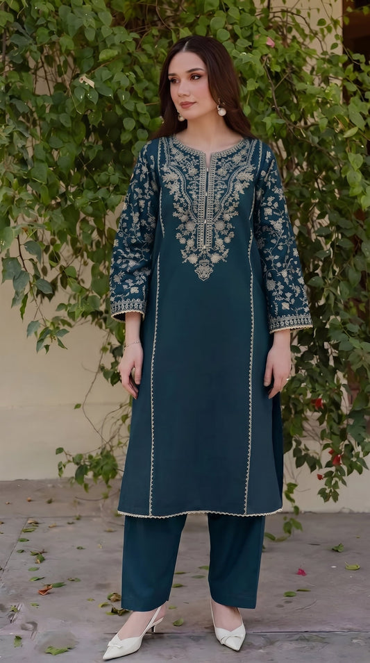 BUYEX - 2PCS EMBROIDERED UNSTITCHED LAWN SUIT #RWQ118