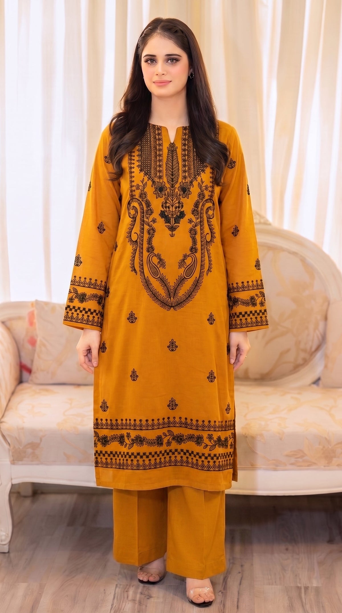 BUYEX - 2PCS EMBROIDERED UNSTITCHED LAWN SUIT #RWQ127