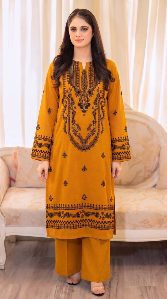 BUYEX - 2PCS EMBROIDERED UNSTITCHED LAWN SUIT #RWQ127