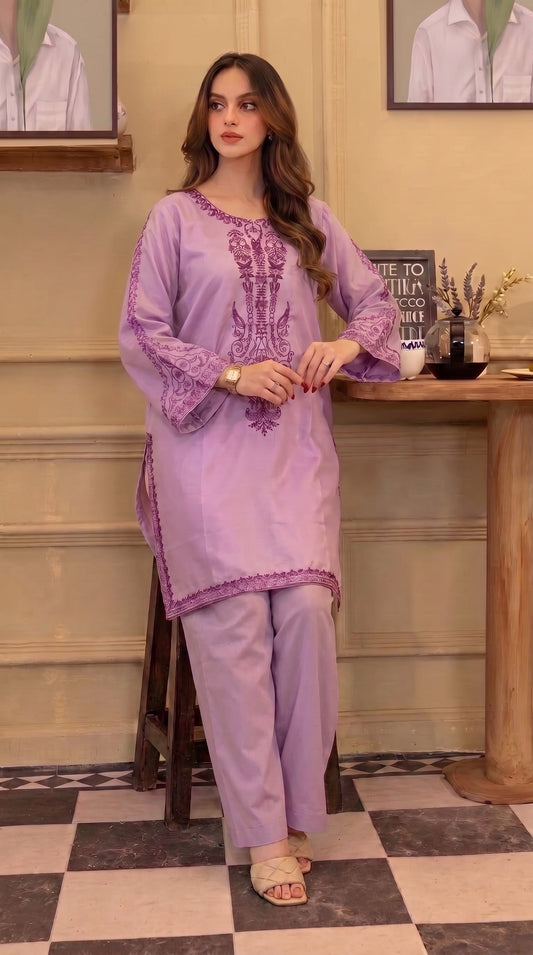 BUYEX - 2PCS EMBROIDERED UNSTITCHED LAWN SUIT #RWQ128