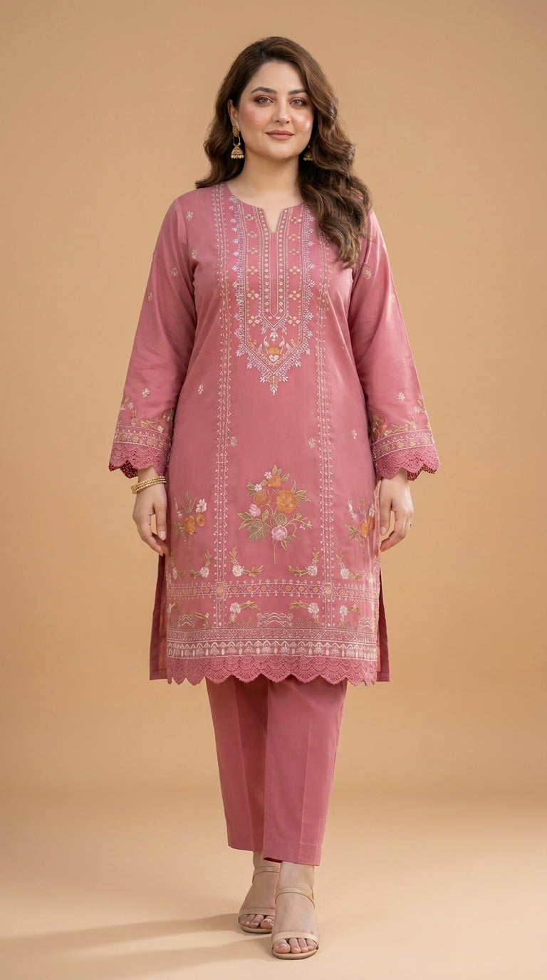 BUYEX - 2PCS EMBROIDERED UNSTITCHED LAWN SUIT #RWQ017