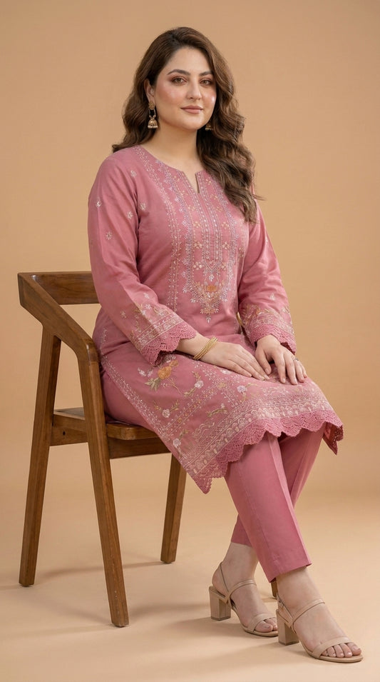 BUYEX - 2PCS EMBROIDERED UNSTITCHED LAWN SUIT #RWQ017