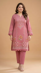 BUYEX - 2PCS EMBROIDERED UNSTITCHED LAWN SUIT #RWQ017