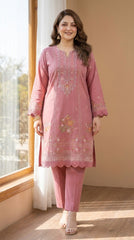 BUYEX - 2PCS EMBROIDERED UNSTITCHED LAWN SUIT #RWQ017