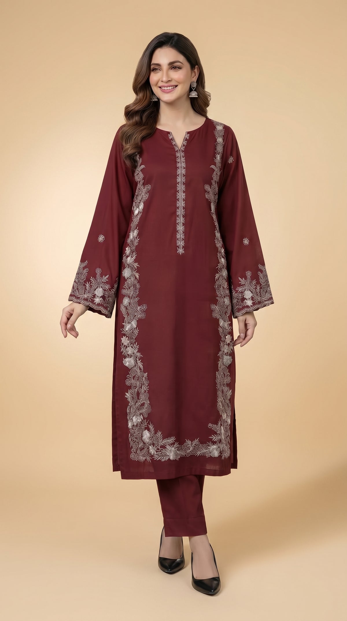 BUYEX - 2PCS EMBROIDERED UNSTITCHED LAWN SUIT #RWQ028