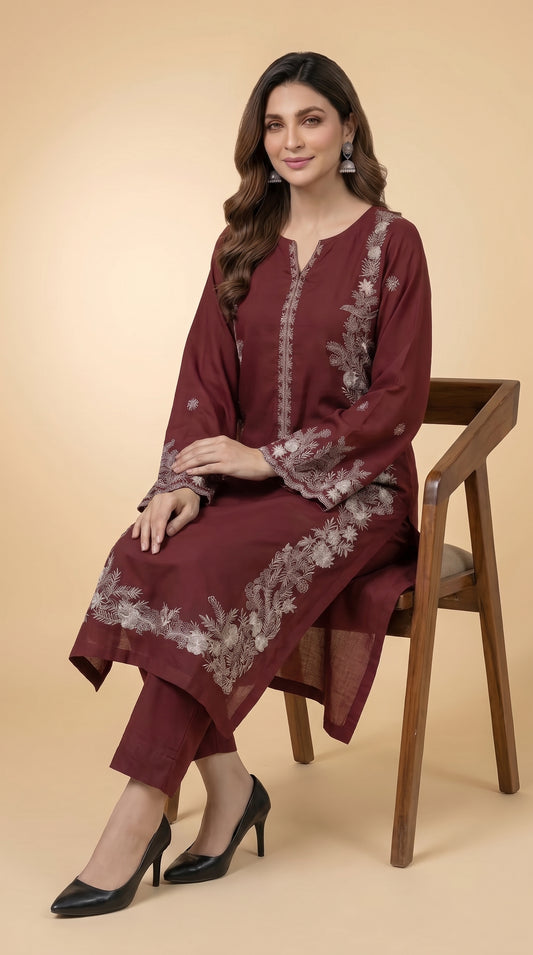 BUYEX - 2PCS EMBROIDERED UNSTITCHED LAWN SUIT #RWQ028
