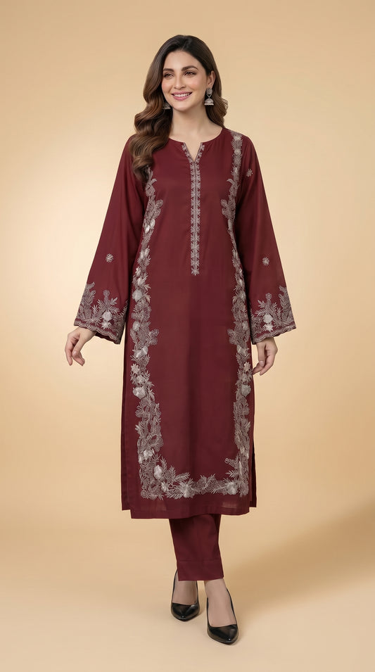 BUYEX - 2PCS EMBROIDERED UNSTITCHED LAWN SUIT #RWQ028