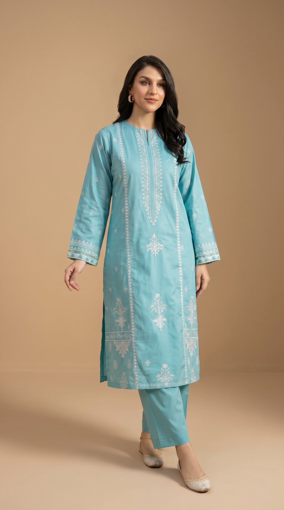 BUYEX - 2PCS EMBROIDERED UNSTITCHED LAWN SUIT #RWQ021