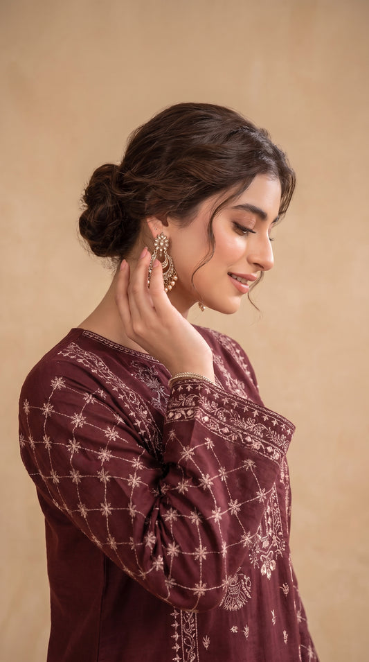 BUYEX - 2PCS EMBROIDERED UNSTITCHED LAWN SUIT #RWQ006