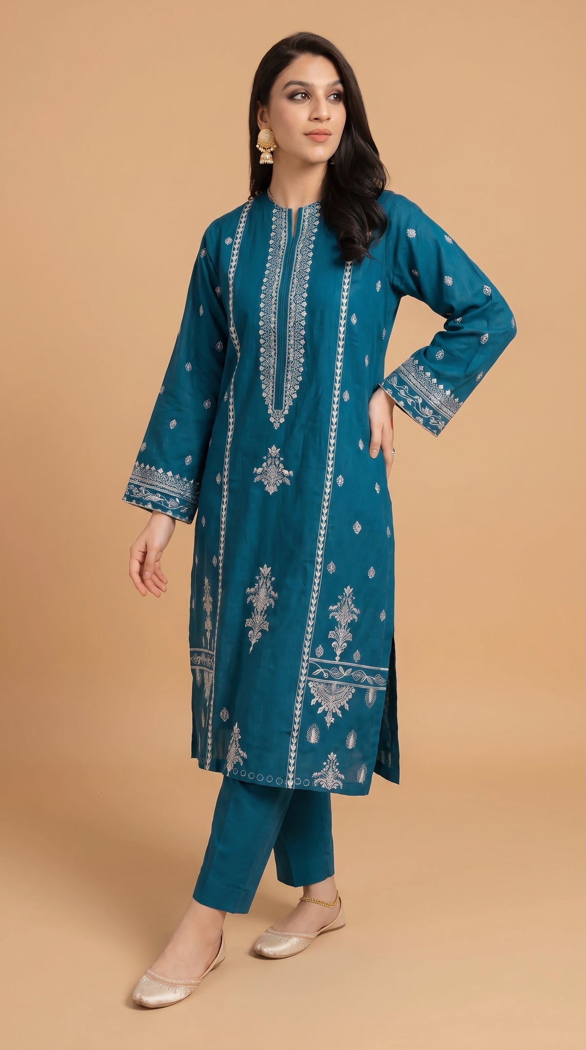 BUYEX - 2PCS EMBROIDERED UNSTITCHED LAWN SUIT #RWQ106