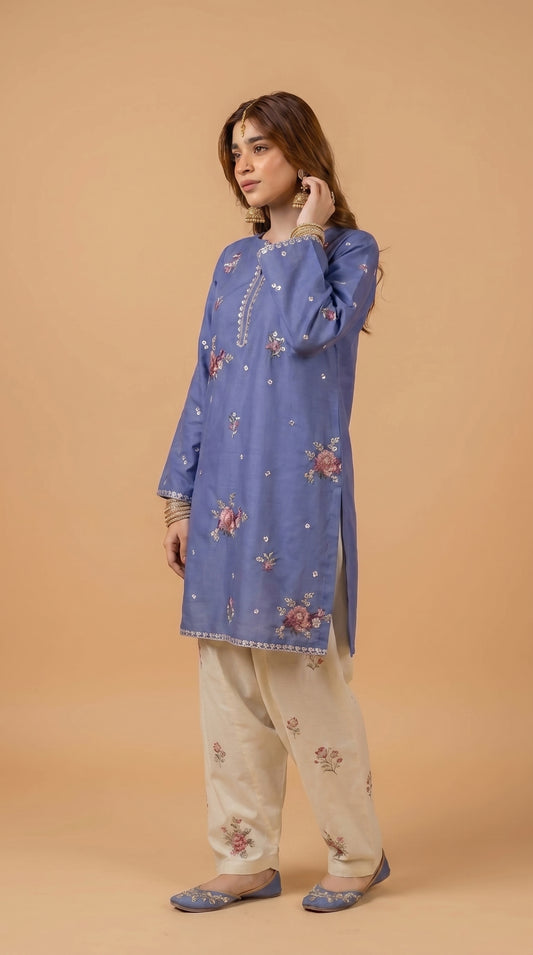 BUYEX - 2PCS EMBROIDERED UNSTITCHED LAWN SUIT #RWQ108