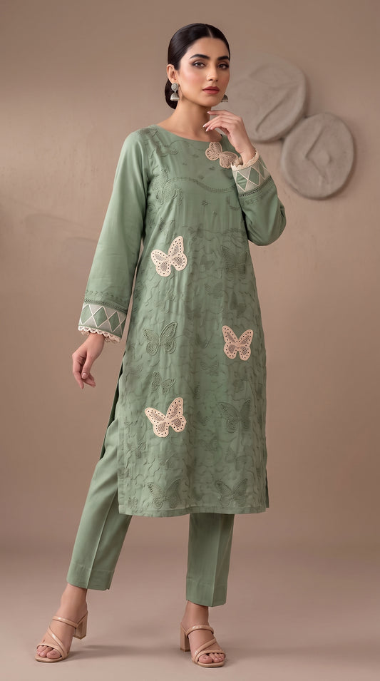 BUYEX - 2PCS EMBROIDERED UNSTITCHED LAWN SUIT #RWQ113