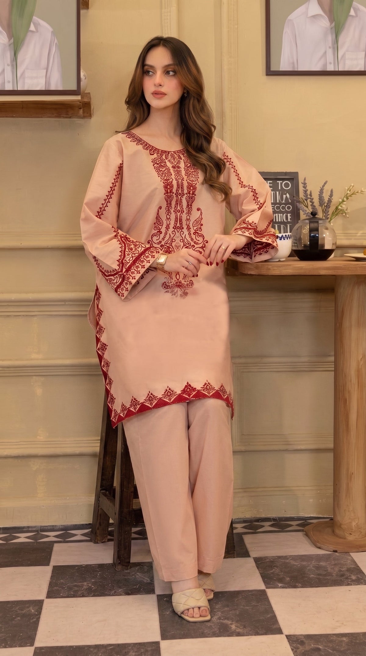 BUYEX - 2PCS EMBROIDERED UNSTITCHED LAWN SUIT #RWQ123