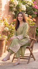 BUYEX - 2PCS EMBROIDERED UNSTITCHED LAWN SUIT #RWQ121