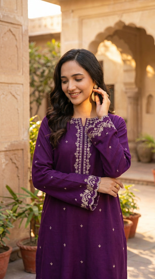 BUYEX - 2PCS EMBROIDERED UNSTITCHED LAWN SUIT #RWQ066
