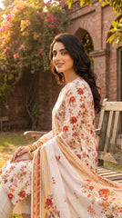 BUYEX - 3PCS UNSTITCHED PREMIUM LAWN SUIT #RWQ304
