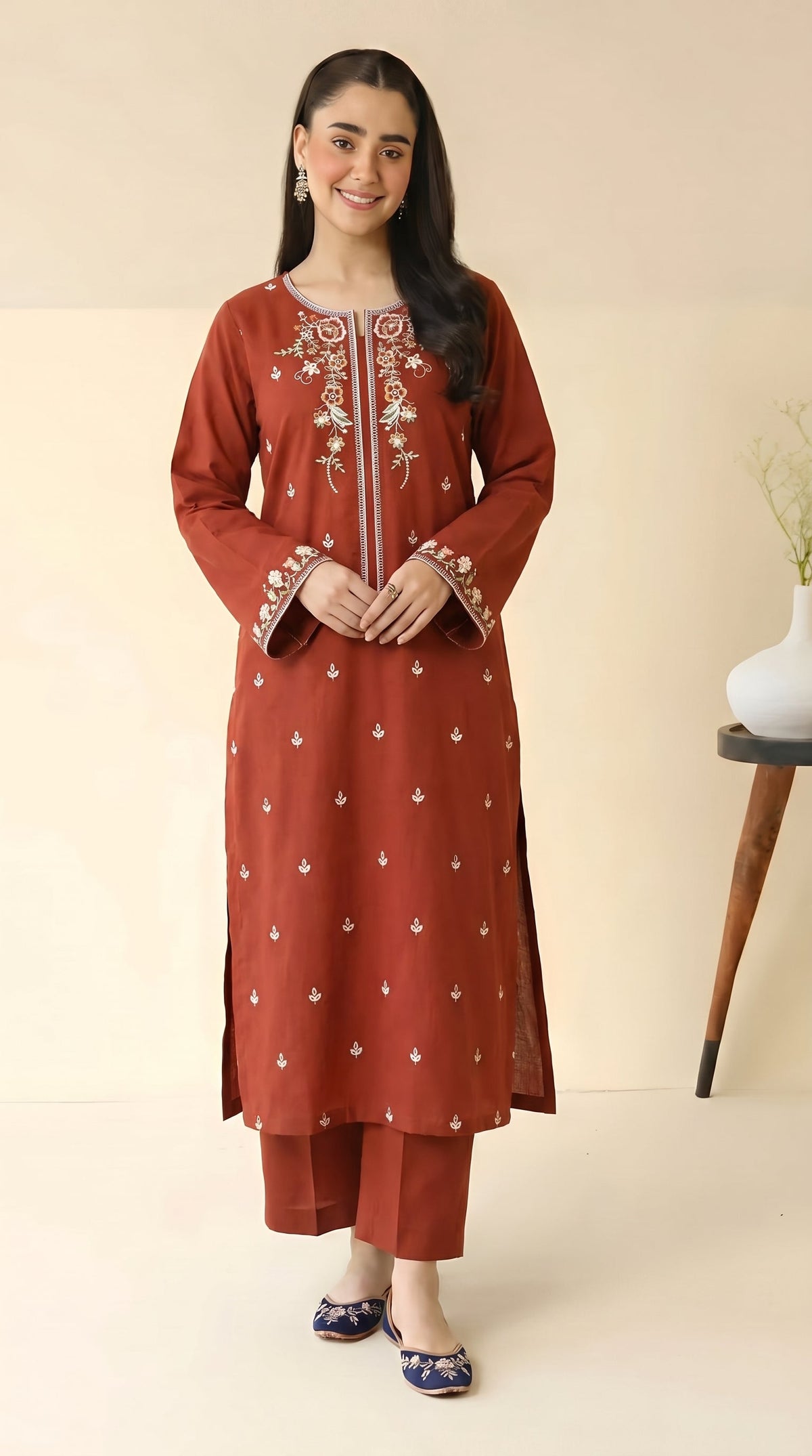BUYEX - 2PCS EMBROIDERED UNSTITCHED LAWN SUIT #RWQ115