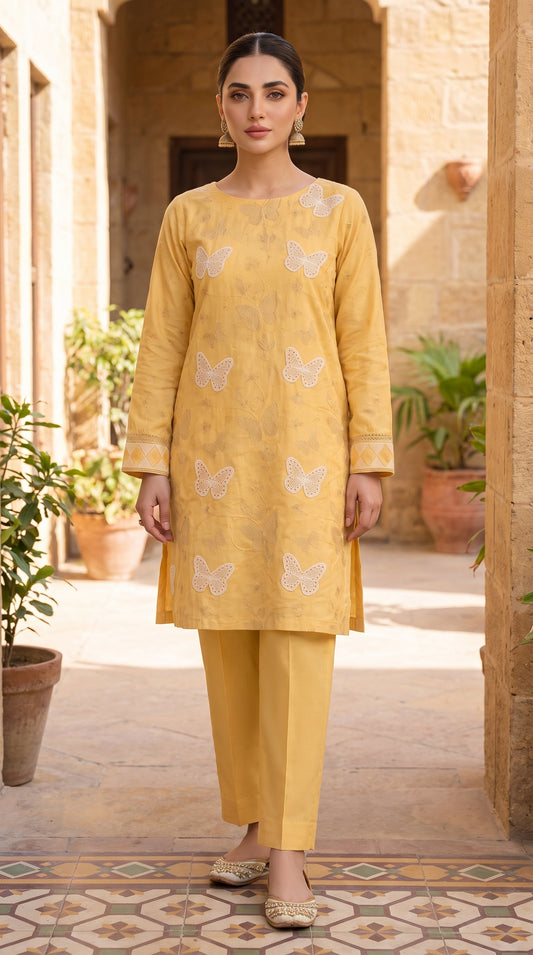 BUYEX - 2PCS EMBROIDERED UNSTITCHED LAWN SUIT #RWQ114