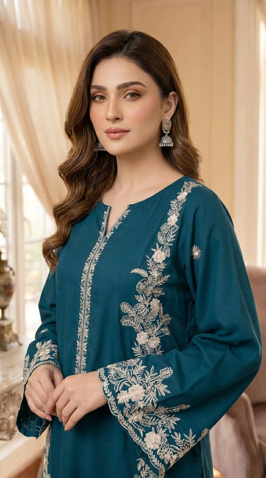 BUYEX - 2PCS EMBROIDERED UNSTITCHED LAWN SUIT #RWQ111