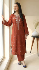 BUYEX - 2PCS EMBROIDERED UNSTITCHED LAWN SUIT #RWQ115