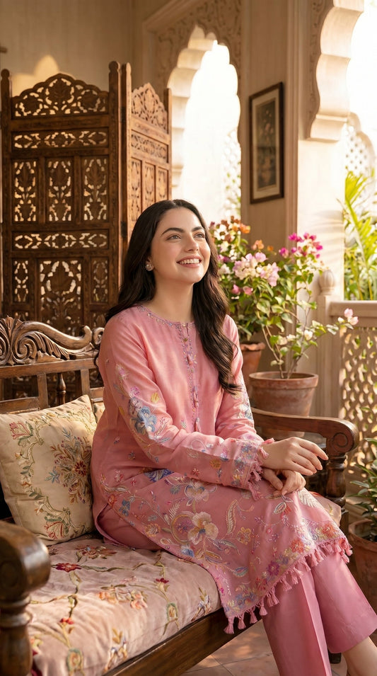 BUYEX - 2PCS EMBROIDERED UNSTITCHED LAWN SUIT #RWQ014