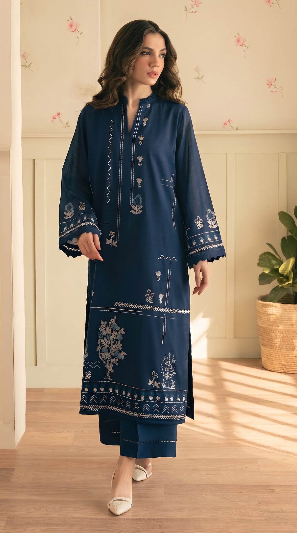 BUYEX - 2PCS EMBROIDERED UNSTITCHED LAWN SUIT #RWQ125