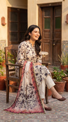 BUYEX - 3PCS UNSTITCHED PREMIUM LAWN SUIT #RWQ306