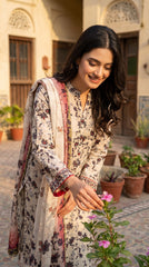 BUYEX - 3PCS UNSTITCHED PREMIUM LAWN SUIT #RWQ306