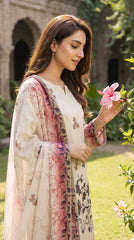BUYEX - 3PCS UNSTITCHED PREMIUM LAWN SUIT #RWQ307