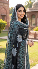 BUYEX - 3PCS UNSTITCHED PREMIUM LAWN SUIT #RWQ309