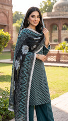 BUYEX - 3PCS UNSTITCHED PREMIUM LAWN SUIT #RWQ309