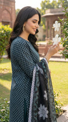 BUYEX - 3PCS UNSTITCHED PREMIUM LAWN SUIT #RWQ309
