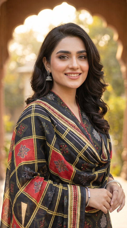 BUYEX - 3PCS UNSTITCHED PREMIUM LAWN SUIT #RWQ310