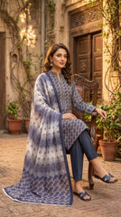 BUYEX - 3PCS UNSTITCHED PREMIUM LAWN SUIT #RWQ301