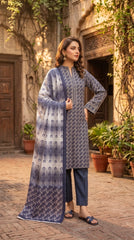 BUYEX - 3PCS UNSTITCHED PREMIUM LAWN SUIT #RWQ301