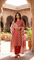 BUYEX - 3PCS UNSTITCHED PREMIUM LAWN SUIT #RWQ311
