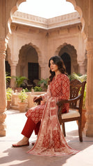 BUYEX - 3PCS UNSTITCHED PREMIUM LAWN SUIT #RWQ311