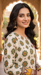 BUYEX - 3PCS UNSTITCHED PREMIUM LAWN SUIT #RWQ312