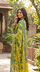 BUYEX - 3PCS UNSTITCHED PREMIUM LAWN SUIT #RWQ313