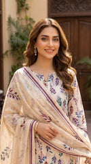 BUYEX - 3PCS UNSTITCHED PREMIUM LAWN SUIT #RWQ314