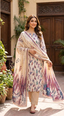 BUYEX - 3PCS UNSTITCHED PREMIUM LAWN SUIT #RWQ314