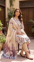 BUYEX - 3PCS UNSTITCHED PREMIUM LAWN SUIT #RWQ314