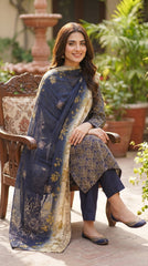BUYEX - 3PCS UNSTITCHED PREMIUM LAWN SUIT #RWQ315