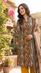 BUYEX - 3PCS UNSTITCHED PREMIUM LAWN SUIT #RWQ317