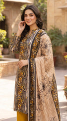 BUYEX - 3PCS UNSTITCHED PREMIUM LAWN SUIT #RWQ317
