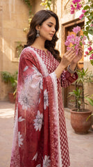 BUYEX - 3PCS UNSTITCHED PREMIUM LAWN SUIT #RWQ318
