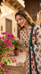 BUYEX - 3PCS UNSTITCHED PREMIUM LAWN SUIT #RWQ319