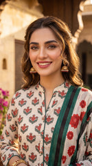 BUYEX - 3PCS UNSTITCHED PREMIUM LAWN SUIT #RWQ319