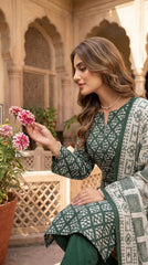 BUYEX - 3PCS UNSTITCHED PREMIUM LAWN SUIT #RWQ320